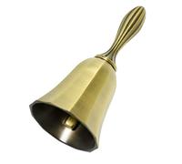Cloche, Sonnette scolaire, Clochette de table, Clochette de Noël, Cloche à main en métal pour restaurant, hôtel, magasins, cloche de service, formation des animaux (Bronze-A)