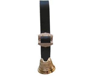 Cloche suisse avec collier en cuir - diff. tailles complètement montée