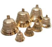 Cloche suisse - différentes tailles avec rebord poli et images religieuses