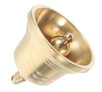 Cloche Suspendue en Laiton Doré, Style Vintage Rustique, Corde | Clochette de Porte, Son Distinctif, Usage Polyvalent, Signal d’Attention Visiteurs, pour Table et Loisirs Créatifs