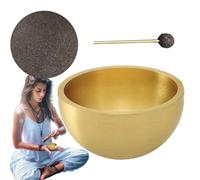 Cloche tibétaine - Cloches tibétaines pour la méditation | Cloches tibétaines avec oreiller marteau et méditation | Table portable faite à la main Décoration spirituelle pour yoga