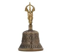 Cloche tibétaine Purpledip avec Dorje - Cloche spirituelle bouddhiste en laiton - Pour auto-guérison, prière de méditation et yoga - Cadeau religieux (10680)