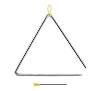 Cloche triangulaire en métal avec percuteur, instrument de percussion de 25,4 cm pour enseignement de la musique de la maternelle, acier robuste, son de sonnerie claire, pour l'éducation musicale des