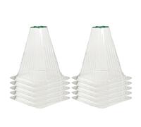 Cloche végétale transparente d'extérieur - 16,8x17,8x19cm Couvertures végétales | Petite serre 10 pièces, couverture antigel extérieure, protège les des oiseaux, des limaces, du gel et du gel