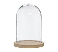 Cloche verre et bois H26cm - Atmosphera createur d'interieur