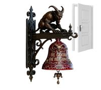 Cloche Vintage en Fer forgé, Son Clair, résistant aux intempéries, résistant à la Rouille,résine esthétique, Production pour Bienvenue, Porte d'entrée, Jardin, arrière-Cour, Appartement, Ferme, hôtel