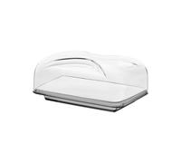 Guzzini, Cloche À Fromage Rectangulaire Gocce, 25,5 x 18 x h11,5 cm, Gris Ciel D'hiver