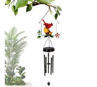 Cloches à énergie solaire pour extérieur - Éclairage avec design représentant un - Carillon solaire en forme de - Pour Noël, femmes, maman, grand-mère, anniversaire, jardin, patio