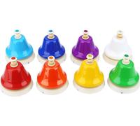 Cloches à main, 8,4 x 7,9 cm, 8 pièces/set Cloches à main en do majeur, jouets d'instruments pour jouer, s'entraîner, apprendre, salle de classe