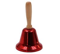 Cloches à Main en Métal, Cloche d'appel Claire et Forte, Sonnettes d'alarme à Poignée en Bois pour événements de Mariage, Dîner, école, Hôtel, Service aux Patients âgés, 12 x 6,3 cm