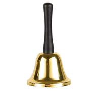 Cloches à Main en Métal,Service Bell Cloche à Main Cloche d'appel Claire et Forte Sonnettes d'alarme à Poignée en Bois pour Cloche De Réception Cloche Dîner Métal Sonnette de Service