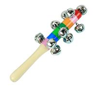 Cloches à main pour - Jouet musical avec manche en bois - Ensemble de cloches arc-en- - Instrument pour apprendre le rythme précoce - Pour jeunes filles à partir de 2 ans