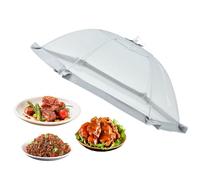 Cloches alimentaires | dôme en de 60 cm | Écran alimentaire avec cadre en fil d'acier pour tables à manger | Paravent pop-up léger pour barbecues, pique-niques, camping et jardin