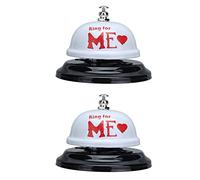 Cloches de comptoir pressées à la main en acier inoxydable, son clair classique pour Restaurant Bar, peinture blanche