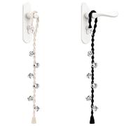 Cloches de dressage réglables pour chien (lot de 2, 1 noire et 1 blanche) | Convient pour la propreté de la maison, l'éducation des chiots et les accessoires pour chiens avec un entraînement simple du