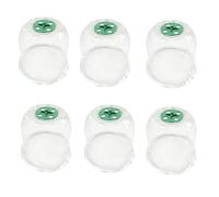 Cloches de Jardin - Lot de 6 Cloches Transparentes en Forme de dôme pour - Protection Contre Le Gel, Plateaux de Transparents, Mini Serre pour Germination et Propagation des