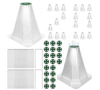 Cloches de Jardin pour - Protection Contre Le Gel - Cage de en Forme de Cloche | Réutilisable avec Clous de Terre et Trous d'aération pour Fraise, légumes, Fleurs, Plants et