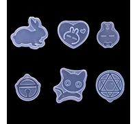 Cloches de lapin Magie Array Amour Moule en forme de lapin Moule à colle cristal Téléphone portable pour décoration de boîtier Pendentif M Moule en silicone pour artisanat