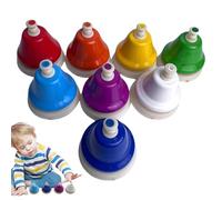 Cloches De Main De Bureau Chromatiques, Cloches Diatoniques des Mains | Toys Musicaux 8 Notes Bells De Table Colorée - Instrument D'enseignement Amusant, Jouet d'apprentissage Musical Exqquis pour