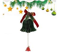 Cloches de Noël - 13,8 pouces en velours de papier | Ornement festif - 11 x 35 cm, décoration polyvalente pour arbres, portes, manteaux, vacances, mariages, fêtes, salles de classe, jardins.