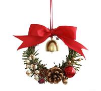 Cloches de Noël à suspendre pour porte - Avec anneau en corde - Décoration de jardin et de maison (A)