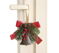 Cloches de Noël avec corde vintage Décoration de sapin de Noël pour porte d'entrée et maison et mur entrée pays intérieur appartement couloir