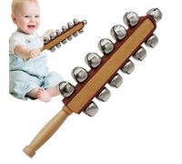 Cloches de Noël | Cloches de luge à main pour percussions musicales, cloches de jingle shaker en bois, 13 outils de cloche, pour la première éducation
