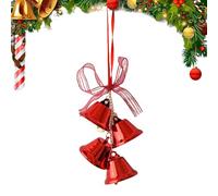 Cloches de Noël - Cloches de Noël en Métal pour la Décoration - Pendants Grelots Sonores Suspendables avec Un Nœud - pour Décoration Intérieure Et Extérieure, Sapin, Porte Et Manteau De