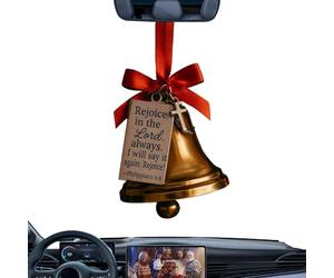 Cloches de Noël - Cloches de vache | Dîner mural | Verses de la Bible | Décoration de Noël élégante en métal | Décorations d'arbres de Noël pour murs et portes de cheminées