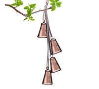 Cloches de Noël | Cloches porte-bonheur à suspendre | Cloches de vache pour décoration de Noël à l'intérieur, grelot rustique à suspendre pour décoration de sapin de Noël