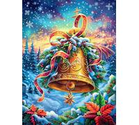 Cloches de Noël dans la forêt magique 500 Pièces Puzzle Expert Confirmé En Carton Épais Sans Déformation Conte de fées animaux et plantes Très Difficile Motif Complexe Cadeau Fête Des Pères Premium 50