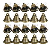 Cloches De Noël Décoration, 20 Pièces Petites Clochettes en Métal, Cloches Ornements Arbre De Noël pour Décoration Fêtes Extérieur Jardin Guirlande Porte Église Maison