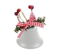 Cloches de Noël décoratives - Cloches de vache pour la décoration - Cloches de Noël en métal - Cloches de Noël antiques avec nœud de Noël/baies pour sapin de Noël