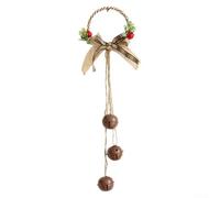 Cloches de Noël en fer avec son festif (B) | Construction en fer, son de jingle, décoration de couronne d'arbre, réutilisable annuellement, breloque festive