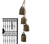 Cloches De Noël en Métal | Ornements de Cloche de Vache pour Décor de Pièce,Carillon Éolien en Fer pour Jardin Intérieur Extérieur Porte Balcon Cour Portail Décoration Fête
