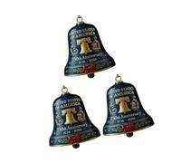 Cloches de Noël en métal pour anniversaire de 250 ans - Décoration à suspendre pour arbre de vacances et festival - Décoration de vacances sur le thème des fêtes