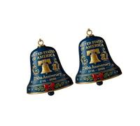Cloches de Noël en métal pour anniversaire de 250 ans - Décoration à suspendre pour arbre de vacances et festival - Décoration de vacances sur le thème des fêtes