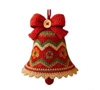 Cloches de Noël faites à la main avec kit de crochet avec matériel et guide d'instructions détaillé (rouge)