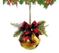 Cloches de Noël géantes pour l'extérieur - Décoration de Noël rustique avec nœud, cloches en métal, pour porche, jardin, cour, extérieur, fête d'hiver