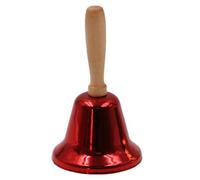 Cloches De Noël,Grelot de Noël avec Manche en Bois - Grelot Métallique Traditionnel Pour Table Magasin Ferme Lieu De Travail Cheminée