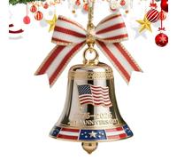 Cloches de Noël - Ornement Patriotique Suspendable pour Fêtes - Cloche Anniversaire 250e pour Arbre de Noël Porte Cheminée Couronne Décoration Fête Patriotique