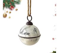 Cloches de Noël | Pendentif vintage en métal avec corde à suspendre - Jingle Bell pour décoration de Noël - pour porte d'arbre, couronne de Noël, bouton de vacances en plein air, mur de maison