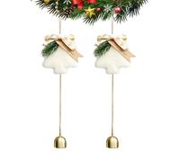 Cloches De Noël pour La Porte | 2 Pièces Ornements Festifs pour Les Fêtes De Fin D'Année,Décor en Or De Cloches De Noël | pour Décoration Intérieure Maison Chambre à Coucher Salon Mur Arbre de