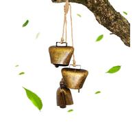 Cloches de Noël Rustiques - Décoration Vintage pour Sapin De Noël,Carillons De Jardin pour Extérieur,Décoration Sonore