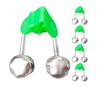 Cloches de pêche pour cannes à pêche | Cloche d'alarme pour canne à pêche 5, sonnette d'alarme d'appât avec double cloches d'alerte pour canne à pêche