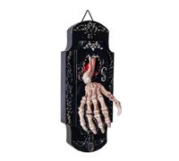 Cloches de porte à suspendre avec mécanisme de mouvement | Sonnette de porte squelette activée par le mouvement tactile pour la famille, les amis, la maison, les événements saisonniers