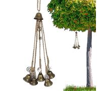 Cloches de porte - Cloches de sorcière rustiques - Décoration de sorcière - Carillon éolien - Cloche de porte pour l'entraînement des animaux de compagnie - Cloche de porte de sorcière suspendue
