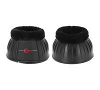Cloches de protection pour cheval en caoutchouc avec polaire Covalliero Noir Full