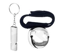 Cloches De Randonnée Pour Ours - Ensemble De Sifflets À Cloche D'ours Portables De 2,2 Pouces | Cloche Et Sifflet De Sécurité De Survie En Métal, Outil Pour Randonnée Camping Cyclisme Sac À Dos Pêche