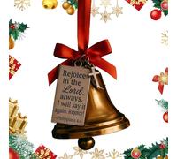 Cloches de sapin de Noël | Cloches avec versets de la Bible - Pendentif religieux pour décoration de vacances pour ferme, extérieur, jardin, étagère, chambre, cheminée, fenêtre, mur, terrasse, cour